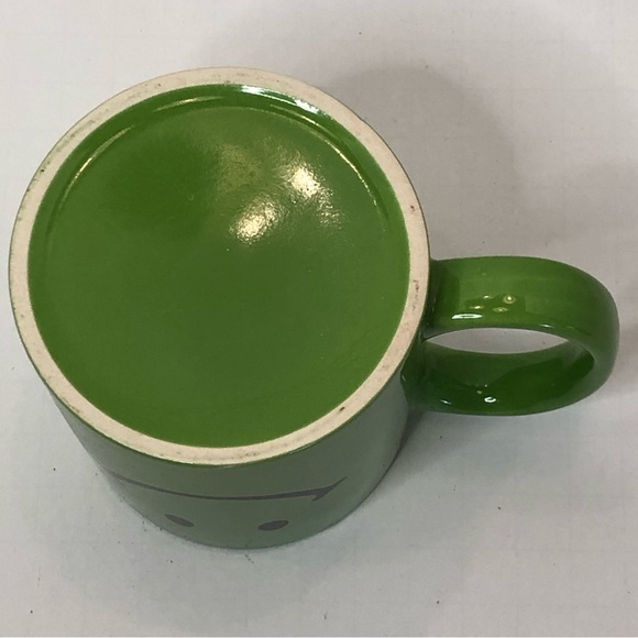 Green Happy Face Ceramic Mug - Picture 4 of 4